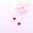 Red Love Drop Diamond Earrings