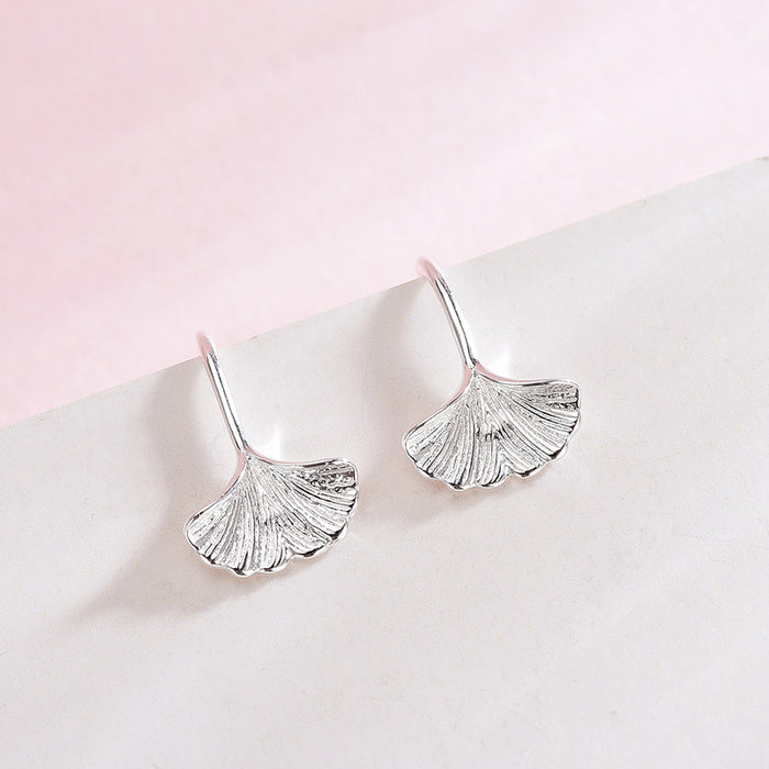 Tropical Leaves Silver Earrings