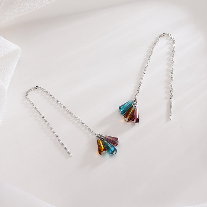 Retro Color Glass Earrings