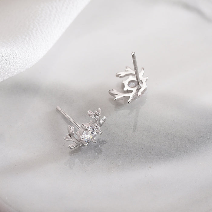 Christmas Deer Diamond Earrings