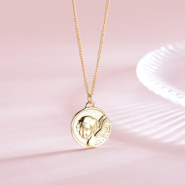 Cupid Angels Round Necklace