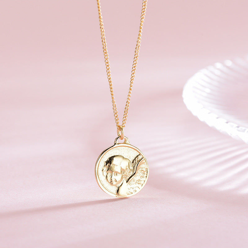 Cupid Angels Round Necklace
