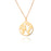 World Map Round Necklace