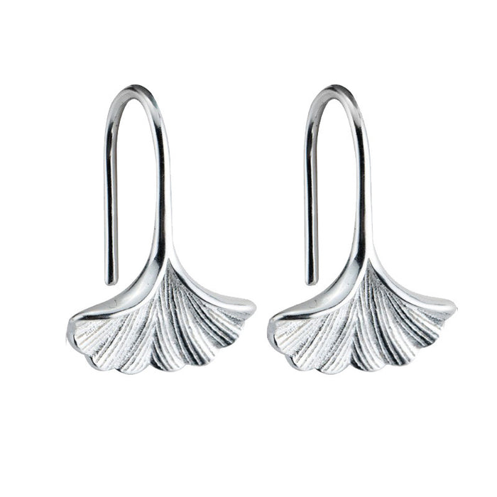 Tropical Leaves Silver Earrings