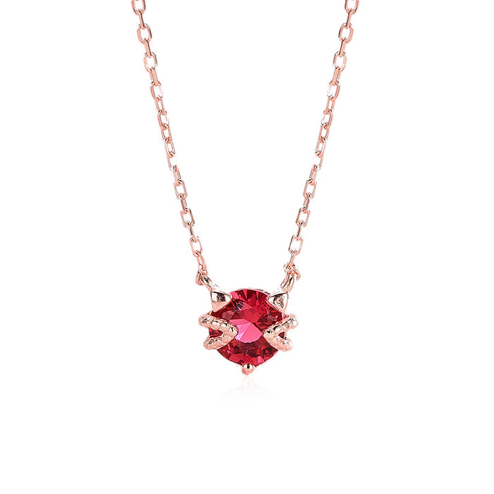 Red Diamond Cat Necklace