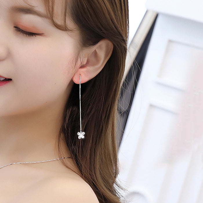 Diamond Butterfly Dropdown Earrings