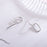 Oval Geometric Silver Earrings