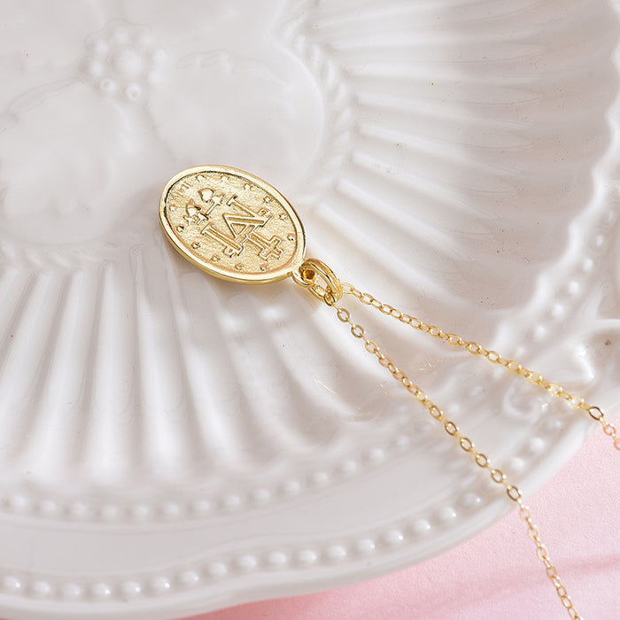 Virgin Mary Gold Necklace