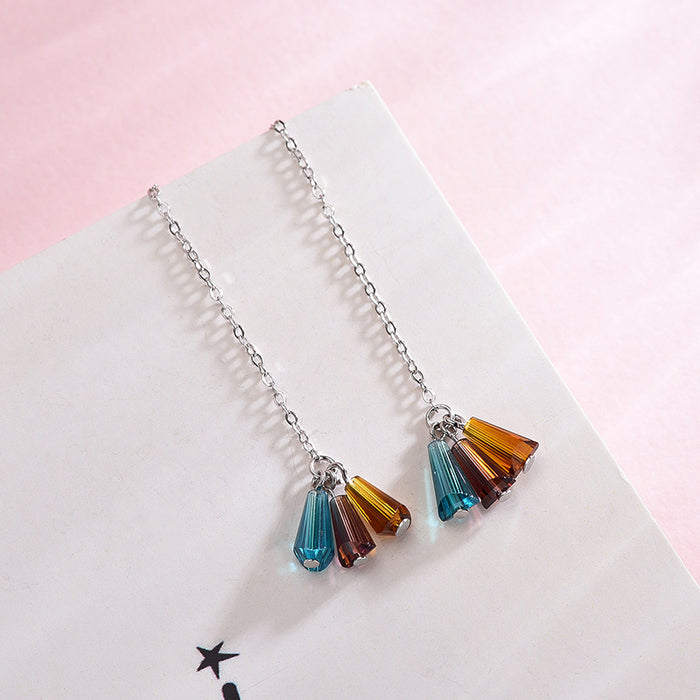 Retro Color Glass Earrings