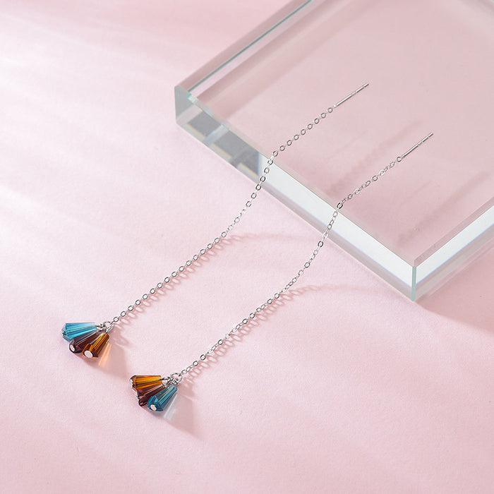 Retro Color Glass Earrings