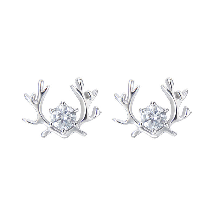 Christmas Deer Diamond Earrings