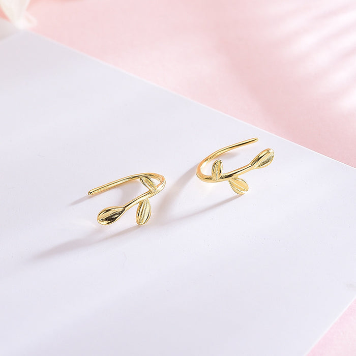 Three Leaves Ear Hooks Earrings