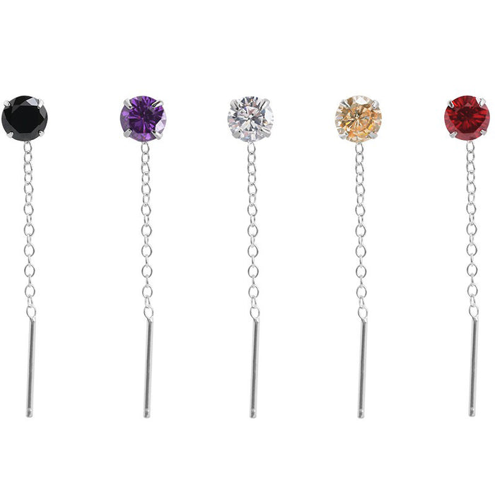 Multi Colour Garnet Gem Dropdown Earrings