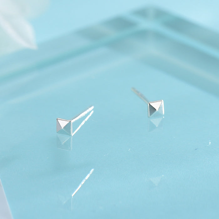 Geometric Silver Shape Earrings