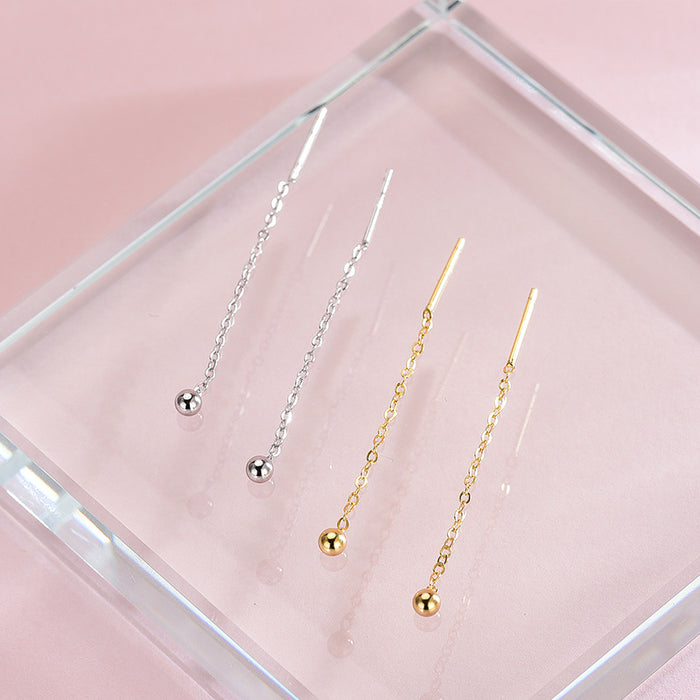 Round Beads Stud Earrings