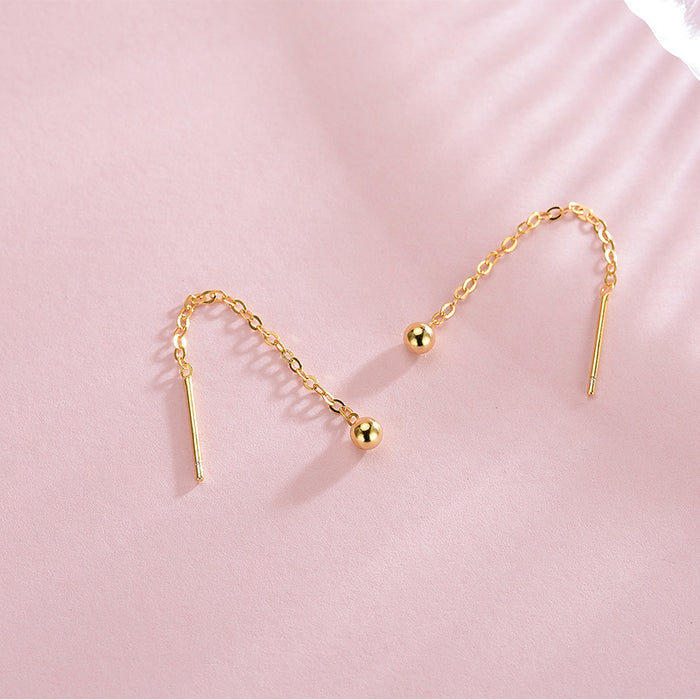 Round Beads Stud Earrings