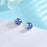 Blue Moon Planet Asymmetrical Earrings