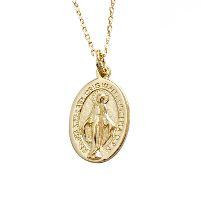 Virgin Mary Gold Necklace