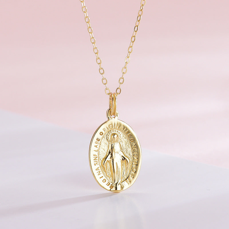 Virgin Mary Gold Necklace