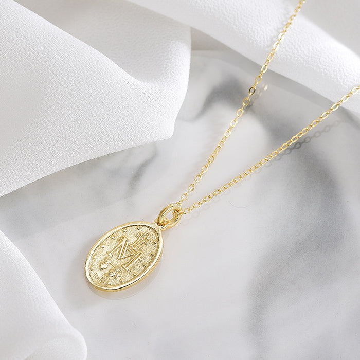 Virgin Mary Gold Necklace