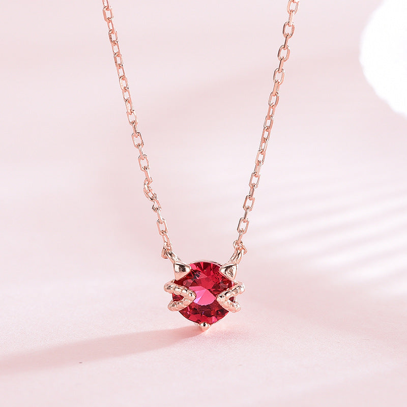 Red Diamond Cat Necklace