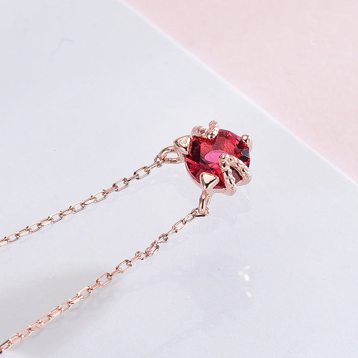 Red Diamond Cat Necklace