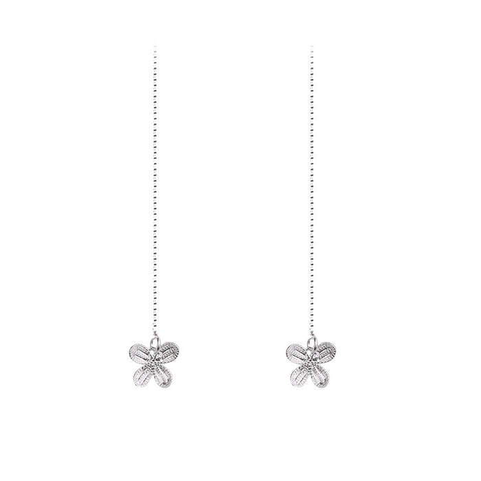 Diamond Butterfly Dropdown Earrings