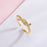 Cross Diamond Gold Ring