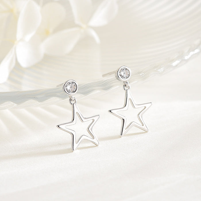 Sterling Silver Stars Earrings