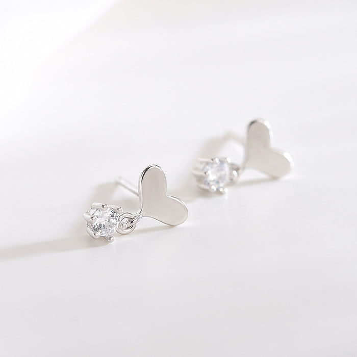 Mini Love-Shaped Diamond Earrings