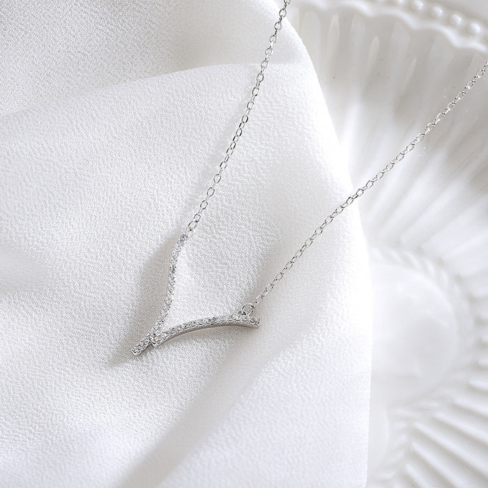 Y-Shaped Diamond Necklace