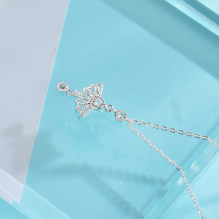 Diamond Fan Necklace