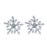 Snowflake Diamond Stud Earrings