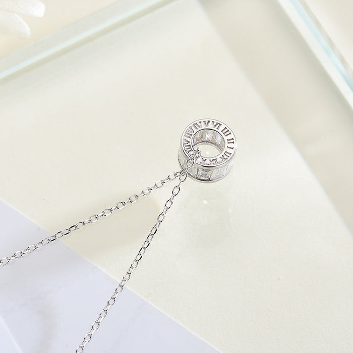 Roman Numeral Ring Necklace