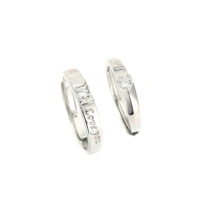 Love You Diamond Couple Ring
