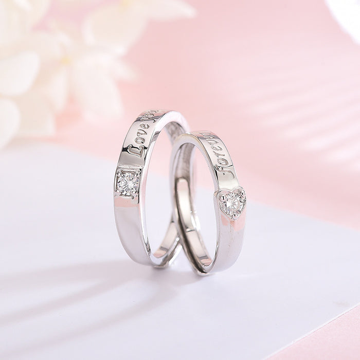 Love You Diamond Couple Ring