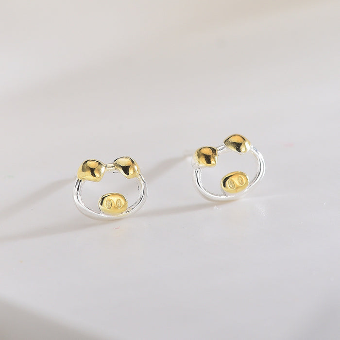 Gold Mini Piggy Earrings