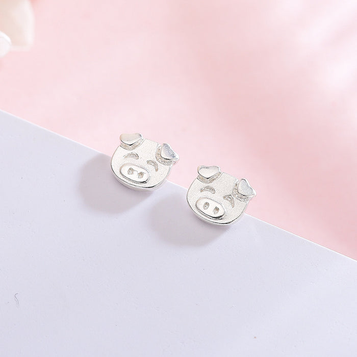 Piggy Silver Earrings