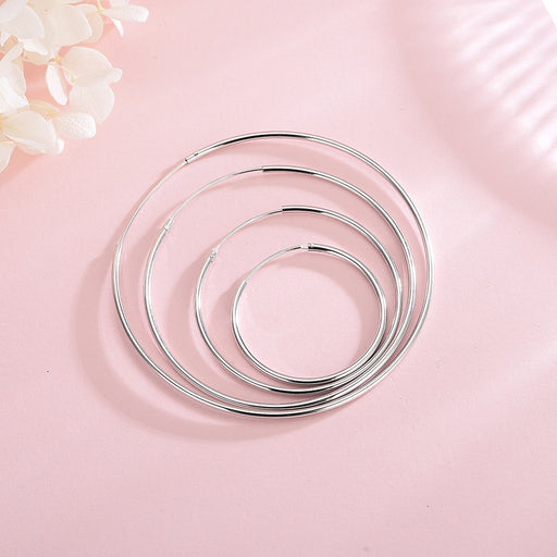Full Round Silver Earrings
