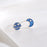 Blue Moon Planet Asymmetrical Earrings