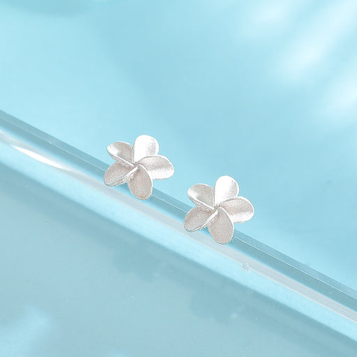 Sand Flowers Silver Earrings