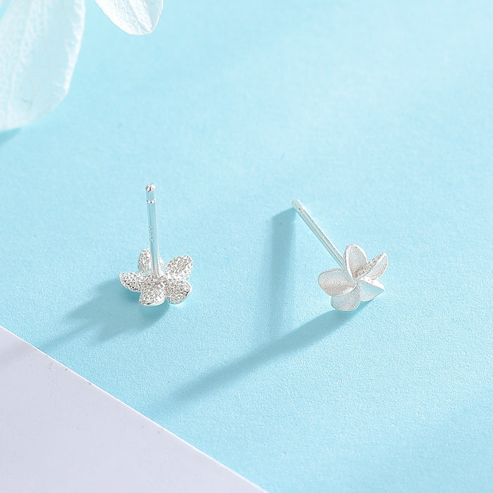Sand Flowers Silver Earrings