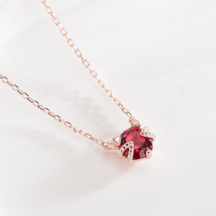 Red Diamond Cat Necklace