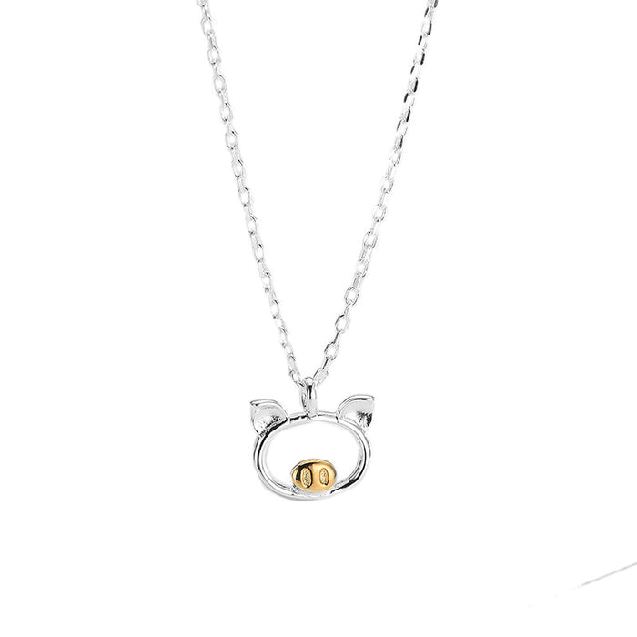 Gold Mini Piglet Necklace