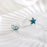 Blue Diamond Star & Moon Earrings