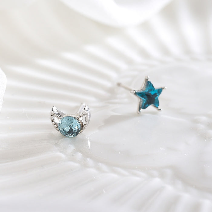 Blue Star Gem Earrings