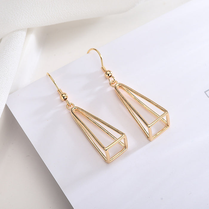 Triangle Pendant Ear Hook Earrings