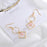 Gold Asymmetric Pink Gem Earrings