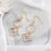 Gold Asymmetric Pink Gem Earrings