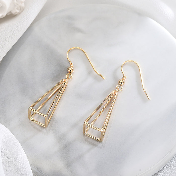 Triangle Pendant Ear Hook Earrings